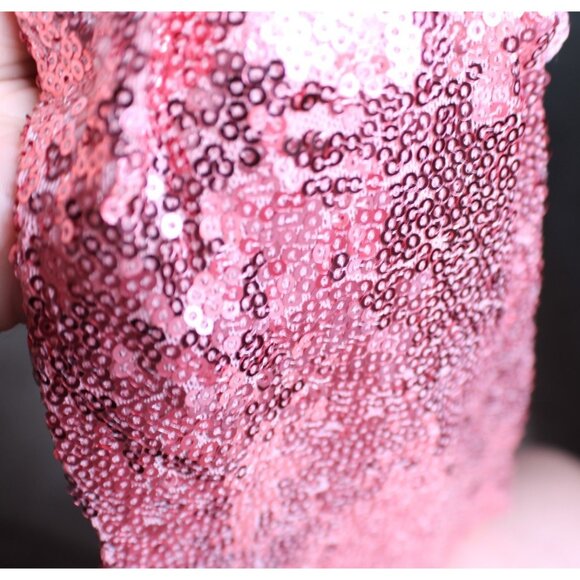 Lot 10 Pink Sequin Chair Sashes Rhinestone Buckles Parties Decor Wedding Events - Picture 6 of 10